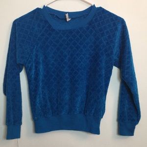 Vintage Growing Girl Sears Roebuck & Co, Diamond Velour Sweater Blouse: Sz 10-12